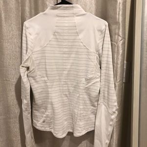 White with grey stripes lululemon define jacket